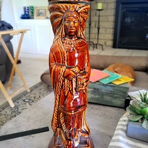 1968 Ezra Brooks Indian Chief whiskey decanter